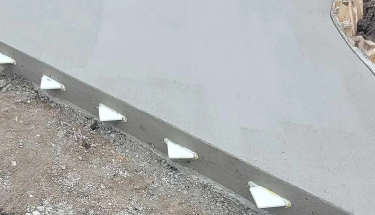 concrete slab with poly dowel