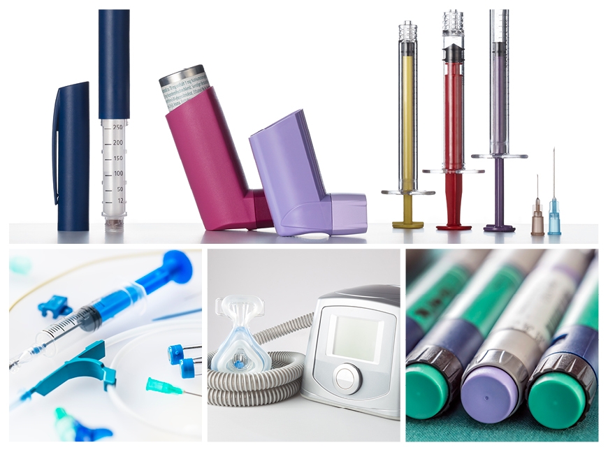 Collage of healthcare products